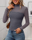 "Juno" Sheer Mesh Mock Neck Top