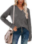 "Ellie" Ribbed Knit V-Neck Sweater – Where Cozy Meets Class