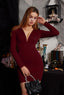 Zyvoria | Long Sleeve Ruched Bodycon Mini Dress