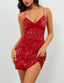 Veloryn | Sequin Sparkly Rhinestone Mini Dress