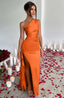 Zerava | One-Shoulder High Split Maxi Dress