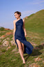Zerava | One-Shoulder High Split Maxi Dress