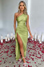 Zerava | One-Shoulder High Split Maxi Dress
