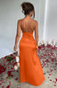 Zerava | One-Shoulder High Split Maxi Dress