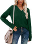 "Ellie" Ribbed Knit V-Neck Sweater – Where Cozy Meets Class