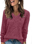"Ellie" Ribbed Knit V-Neck Sweater – Where Cozy Meets Class