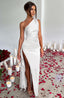 Zerava | One-Shoulder High Split Maxi Dress