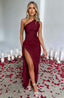 Zerava | One-Shoulder High Split Maxi Dress