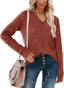 "Ellie" Ribbed Knit V-Neck Sweater – Where Cozy Meets Class