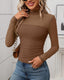 "Juno" Sheer Mesh Mock Neck Top