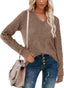 "Ellie" Ribbed Knit V-Neck Sweater – Where Cozy Meets Class