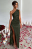 Zerava | One-Shoulder High Split Maxi Dress