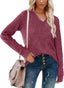 "Ellie" Ribbed Knit V-Neck Sweater – Where Cozy Meets Class