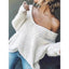 "Vivi" Slouchy Off-Shoulder Knit Sweater