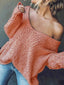 "Vivi" Slouchy Off-Shoulder Knit Sweater