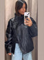 "Ryder" Oversized Faux Leather Jacket