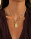 “Saint” Moissanite Cross Tag Necklace