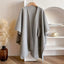 Oversized Belted Knit Cape