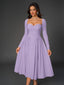 "Vienna" Long Sleeve Off-Shoulder Midi Dress