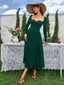 "Vienna" Long Sleeve Off-Shoulder Midi Dress