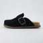 "Wren" Suede Buckle Clogs