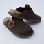 "Wren" Suede Buckle Clogs