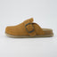 "Wren" Suede Buckle Clogs