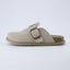 "Wren" Suede Buckle Clogs