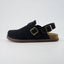 "Leni" Suede Buckle Mules