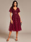 "Cora" Embroidered Midi Dress