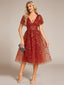 "Cora" Embroidered Midi Dress