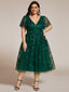 "Cora" Embroidered Midi Dress