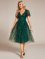 "Cora" Embroidered Midi Dress