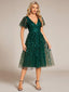 "Cora" Embroidered Midi Dress