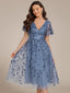"Cora" Embroidered Midi Dress