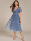 "Cora" Embroidered Midi Dress