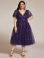 "Cora" Embroidered Midi Dress
