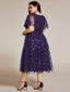 "Cora" Embroidered Midi Dress