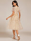 "Cora" Embroidered Midi Dress