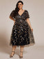 "Cora" Embroidered Midi Dress