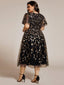"Cora" Embroidered Midi Dress