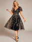 "Cora" Embroidered Midi Dress