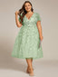 "Cora" Embroidered Midi Dress