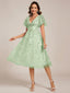 "Cora" Embroidered Midi Dress