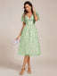 "Cora" Embroidered Midi Dress