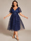 "Cora" Embroidered Midi Dress