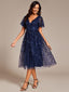"Cora" Embroidered Midi Dress