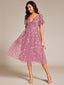 "Cora" Embroidered Midi Dress
