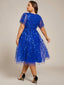 "Cora" Embroidered Midi Dress