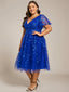 "Cora" Embroidered Midi Dress